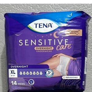 TENA Sensitive Care Overnight XL Underwear 14 count Extra Large